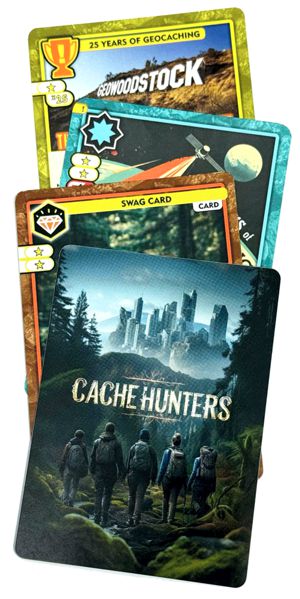 A few Cache Hunters cards